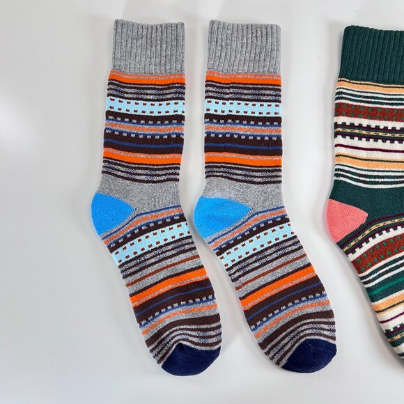 Nordic Socks Espen Crew Socks 2-Pair Patterned Cotton Thick Warm Unisex Large - Picture 3 of 5